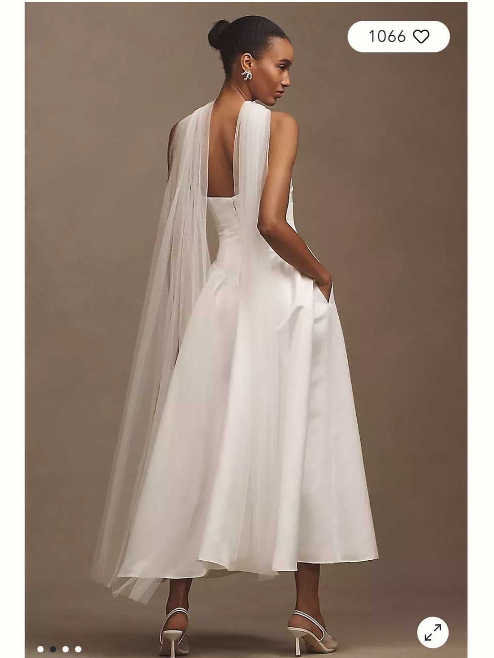 Anthropologie Bridal Chiffon Soft Net Scarf